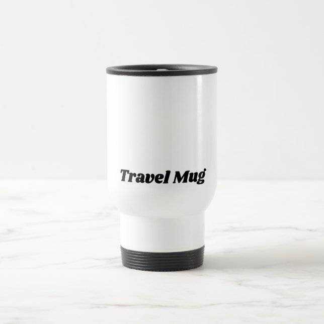 Caneca Térmica Custom Text Travel Mug in Clean White Finish (Centro)
