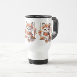 Caneca Térmica Cute Autumn Fox Kawaii Travel Mug