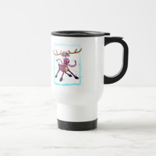 Caneca Térmica Cute Deer sobre gelo Engraçado Cartografia de Nata
