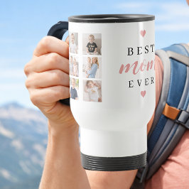 Caneca Térmica Cute Family 7 Photo Collage For Mom Keepsake