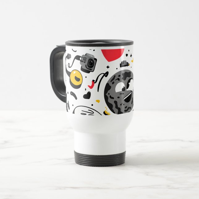 Caneca Térmica Cute Kawaii Moon Coffee Mug (Frente Esquerda)