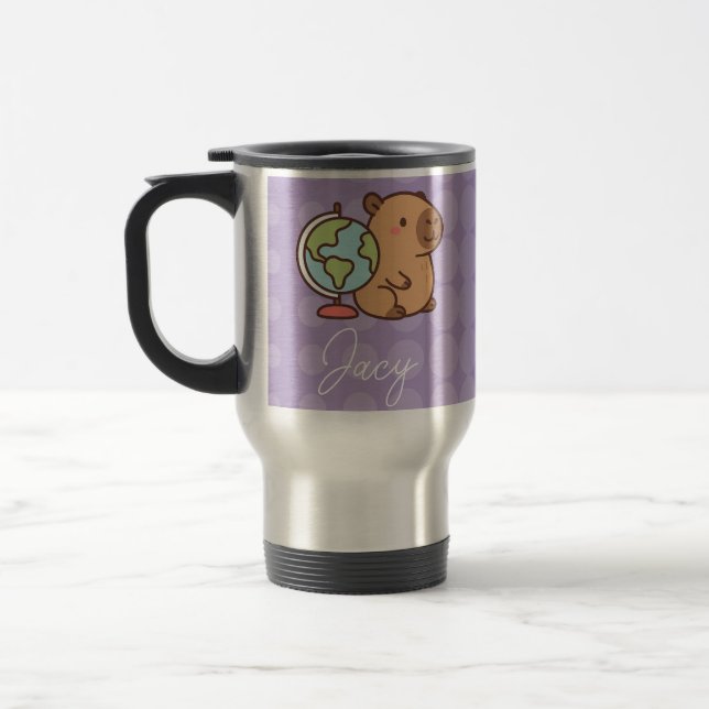 Caneca Térmica Cute Kids Capybara School (Esquerda)