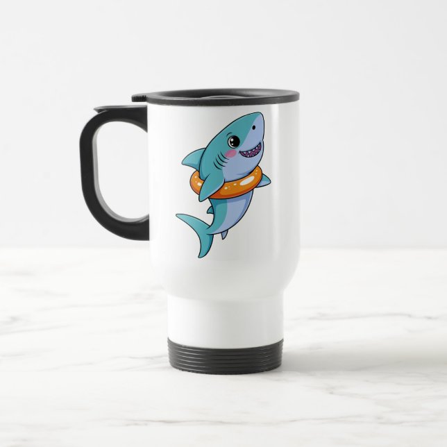 Caneca Térmica Cute Shark Baby With Float | Kids (Esquerda)