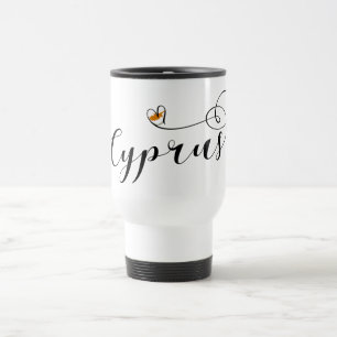 Caneca Térmica Cyprus Flag Heart, Chipre