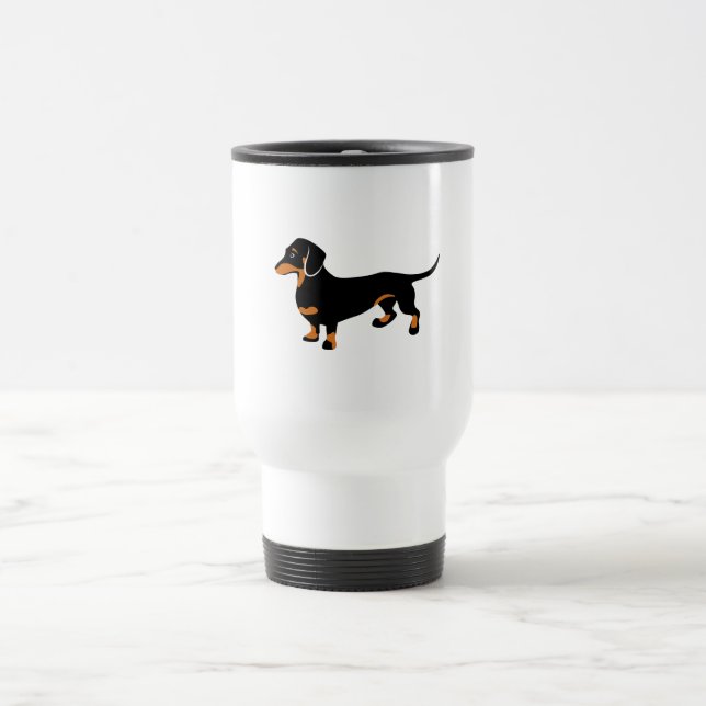 Caneca Térmica Dachshund bonito - cão de Doxie (Centro)