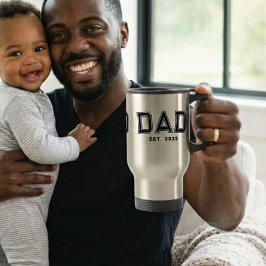 Caneca Térmica Dad Established Bold Black Year New Dad Gift