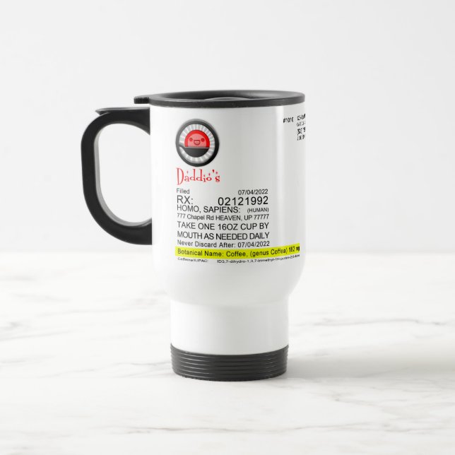 Caneca Térmica Daddio's Rx Prescription Mug (Esquerda)