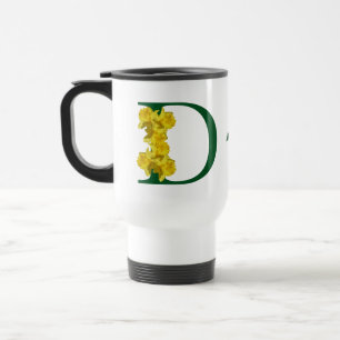 Caneca Térmica Daffodil Monograma Inicial D Seu Nome