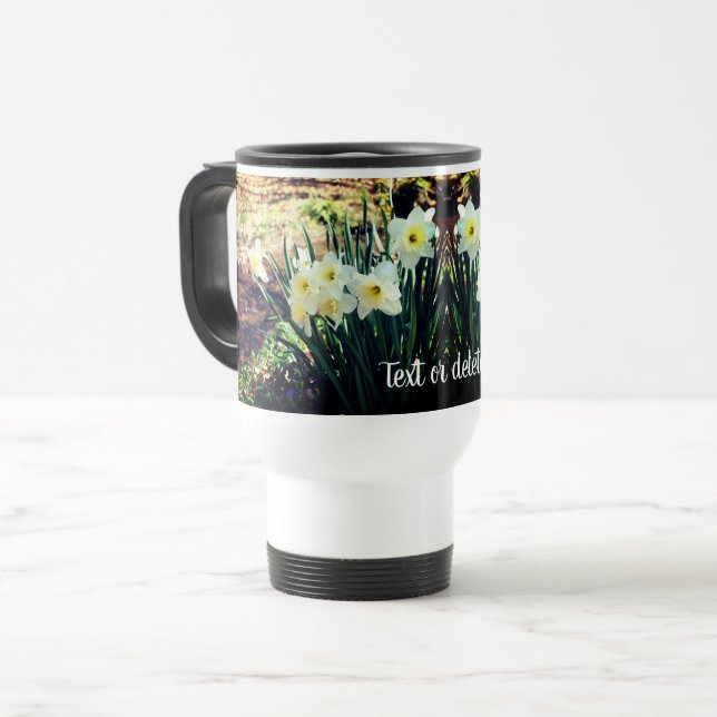 Caneca Térmica Daffodils Por Brook Personalizado (Frente Esquerda)