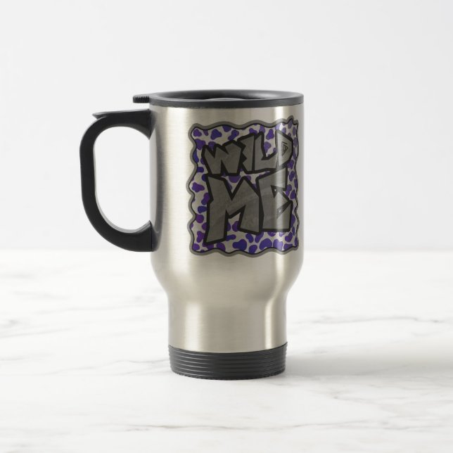 Caneca Térmica Dalmaciano Roxo e Impressão branco (Esquerda)