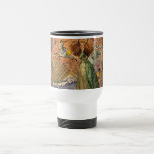 Caneca Térmica Dama do Renascimento Capricórnio Fantasia Vintage 