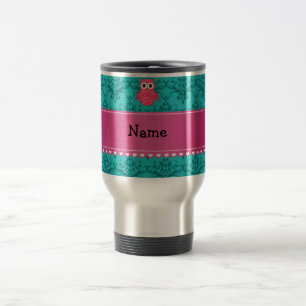 Caneca Térmica Damasco cor-de-rosa conhecido personalizado de