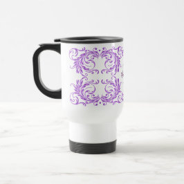 Caneca Térmica Damasco da violeta do monograma