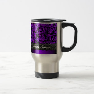 Caneca Térmica Damasco preto & roxo