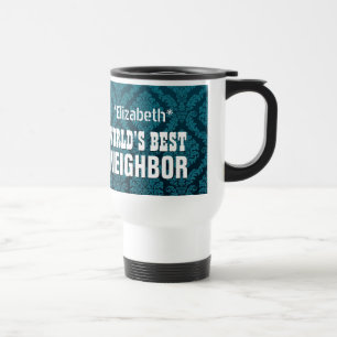 Caneca Térmica Damasco VIZINHO da cerceta do mundo presente feito