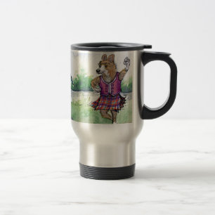 Caneca Térmica Dança escocesa do cão do Corgi de Galês