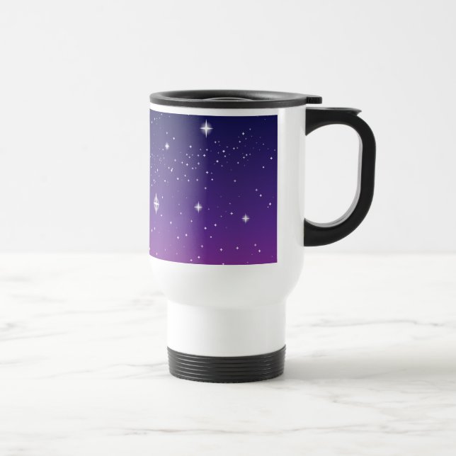 Caneca Térmica Dark Purple Starry Night Sky (Direita)