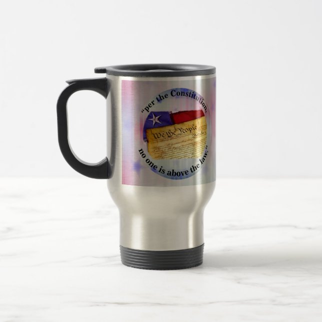 Caneca Térmica "de acordo com a Constituição, ninguém está acima  (Esquerda)