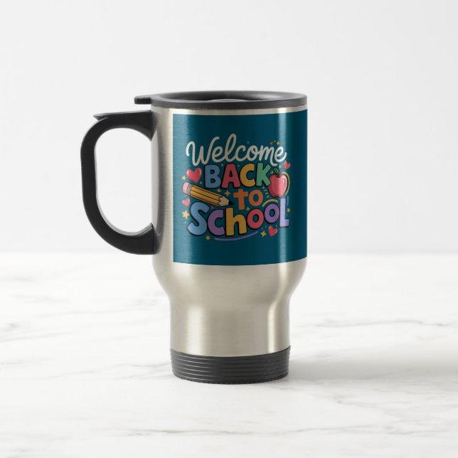 Caneca Térmica De Volta às Aulas Professor Primeiro Dia de Aula E (Esquerda)