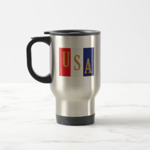 Caneca Térmica Decoração de Listras Finas EUA