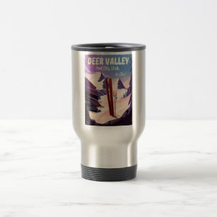 Caneca Térmica Deer Valley, Park City, Utah, Ski viagem impressão