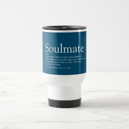Caneca Térmica Definição de Alma Gêmea Azul Moderno