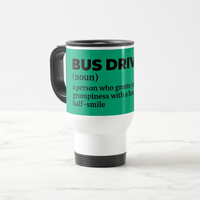 Caneca Térmica Definição de Controlador de Trânsito Público (Frente Esquerda)