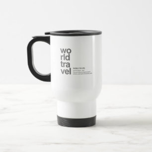 Caneca Térmica DEFINIÇÃO DE VIAGEM PELO MUNDO Minimalista Moderna