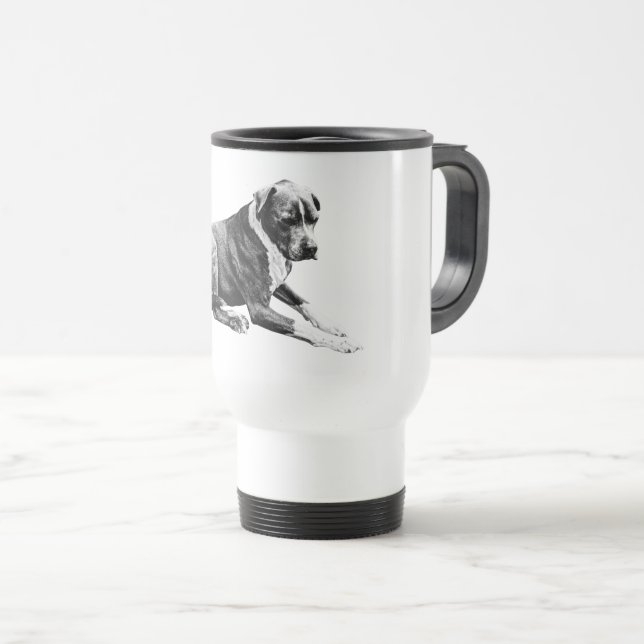 Caneca Térmica Deriva Suave, Início Cinza (Frente Esquerda)