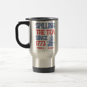 Caneca Térmica Derramamento Do Chá Desde 1773 4º De Julho Vintage