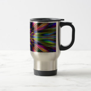 Caneca Térmica Derrame de caleidoscópio colorido
