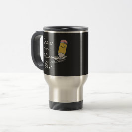 Caneca Térmica Desenhar seu futuro - Design de lápis motivacional