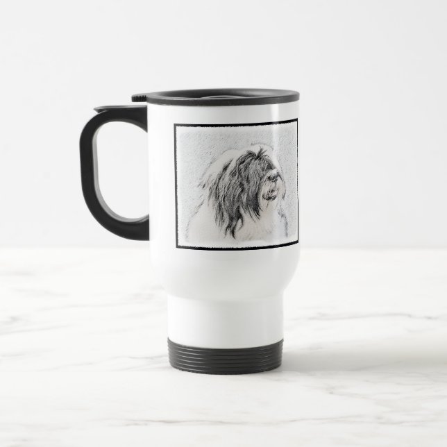 Caneca Térmica Desenho Collie Com Carapaça - Arte Cachorra Origin (Esquerda)
