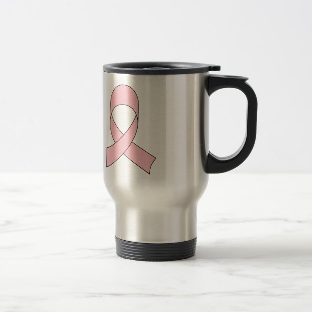 Caneca Térmica Desenho da Fita Rosa (Direita)
