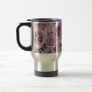 Caneca Térmica Desenho das rosas cor-de-rosa