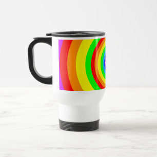 Caneca Térmica Desenho de Círculo Arco-íris-40686
