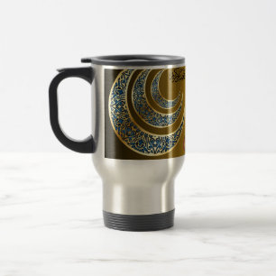 Caneca Térmica Desenho de Ramadan Mubarak – Crescente Islâmico Li