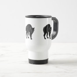 Caneca Térmica Desenho de Silhueta Preta de Vento Halloween