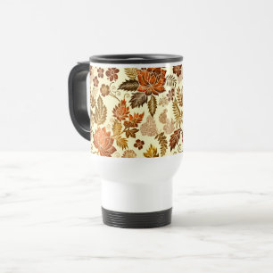 Caneca Térmica Desenho Floral Heritage Cobre Dourado Quente