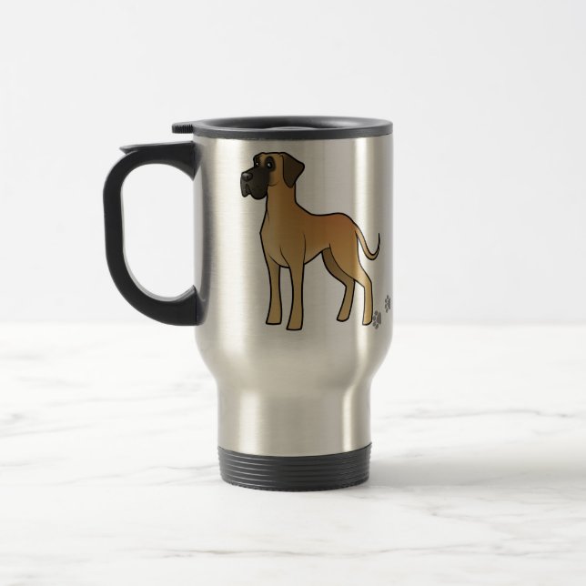 Caneca Térmica Desenhos animados great dane (Esquerda)