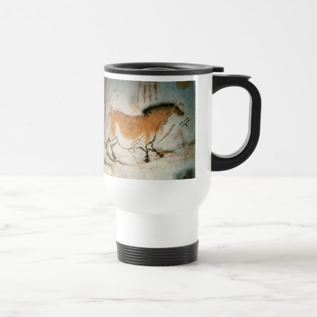 Caneca Térmica Desenhos das cavernas Lascaux Francês Pré-Históric (Direita)