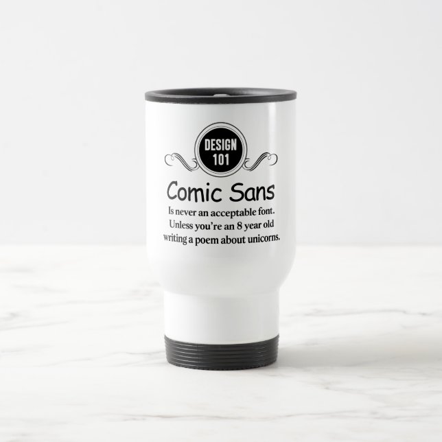 Caneca Térmica Design 101: Cómica sem é nunca uma pia batismal (Centro)