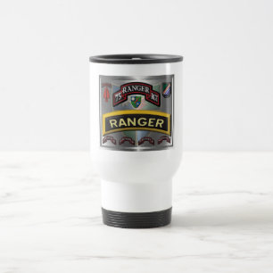 Caneca Térmica Design 75º Regimento de Ranger Avançado Branco