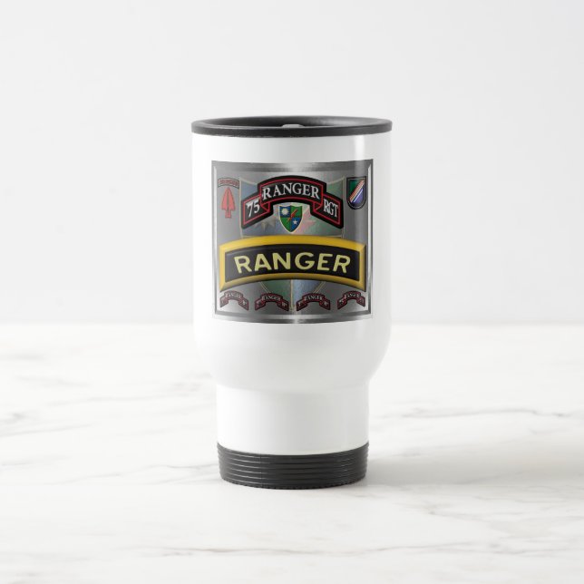 Caneca Térmica Design 75º Regimento de Ranger Avançado Branco (Centro)
