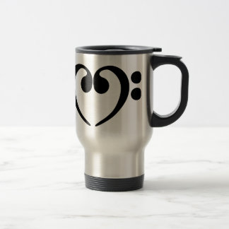 Caneca Térmica Design à moda do coração do clef baixo da música