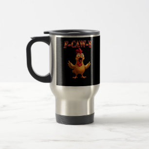 Caneca Térmica Design Clássico Estético de Frango Divertido F Caw