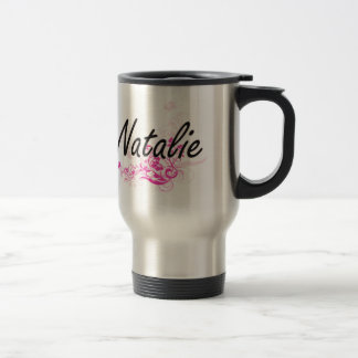 Caneca Térmica Design conhecido artístico de Natalie com flores