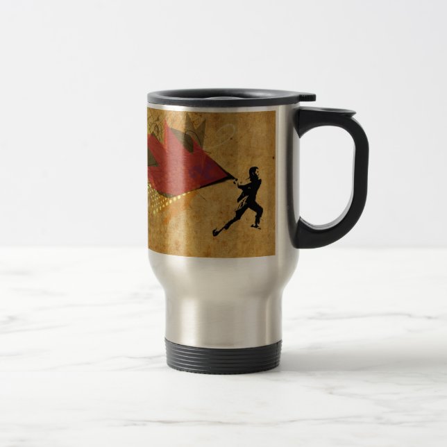 Caneca Térmica "Design da arte da rua da raiva criativa" (Direita)