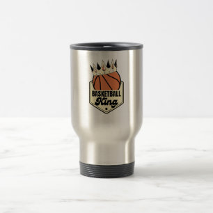 Caneca Térmica Design de Basquete King - Estilo da Coroa