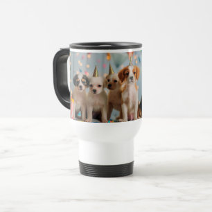 Caneca Térmica Design de Celebração de Festa de Aniversário de Ca